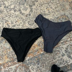 2 high rise bikini bottoms